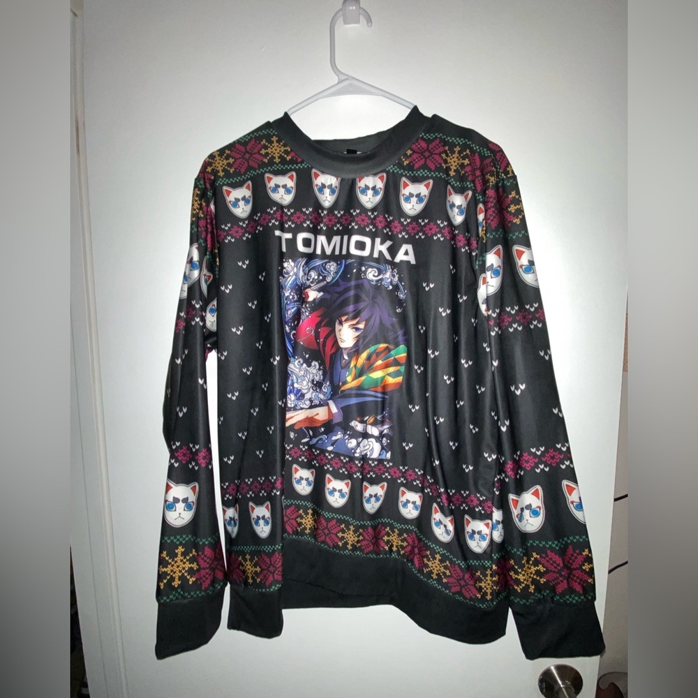 Demon Slayer Sweatshirt Size L Tomioka crew neck pullover graphic Anime no brand